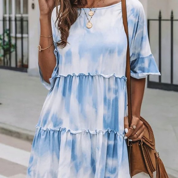 Dresses & Skirts - Tie Dye Half Sleeve Dress